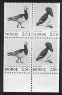 Norway 1983 - Birds - 1 Block Of 4 - Blokken & Velletjes