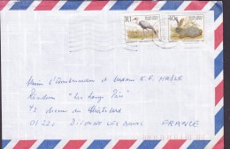 South Africa DURBAN 1997 Cover Brief DIVONNE LES BAINS France 40c Rabbit  Hase R1 Bird Vogel Oiseau Klunkerkranich Crane - Cartas & Documentos