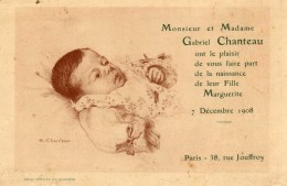 D'une Fille : Marguerite - ? Illustration Du Père G. Chanteau ?  - Paris Rue Jouffroy - Naissance & Baptême