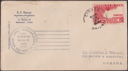 1936-CE-7 CUBA 1936 SPECIAL CANCEL GIBARA AMERICA DISCOVERY - Brieven En Documenten