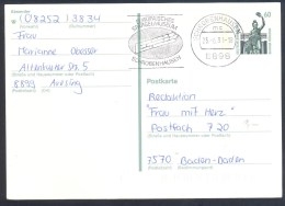 Germany Deutschland 1991 Postal Stationery Card: Flora Vegetables, Gemüse, Legumes: Europäisches Spargel Museum - Groenten