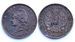 2 Centavos 1890 Argentina. Bronze - Argentina