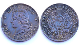 2 Centavos 1890 Argentina. Bronze. SUP / VF - Argentina