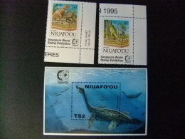 TONGA  NIAFO'OU 1995 EXPOSICION FILATELICA SINGAPORE 95  Yvert 226 /227 + Bloc 14 ** MNH - Tonga (1970-...)