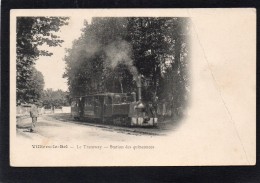 95 VILLERS LE BEL LE TRAMWAY STATION DES QUINCONCES ANIMEE CARTE PRECURSEUR - Villiers Le Bel