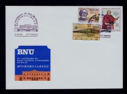 Macao Macau Banks BNU In 80 Anniv.  Cover 1982 Portugal Sp3893 - Briefe U. Dokumente