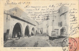 Aubais (Gard) - Rue Du Marché - Edition J.B.E.N.P. - Carte Dos Simple - Sonstige & Ohne Zuordnung