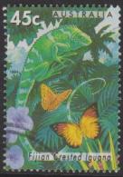 AUSTRALIA - USED 1994 45c Zoos - Iguana And Butterfly - Gebruikt