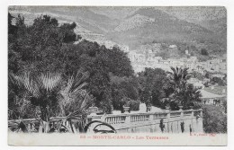 MONTE CARLO - N° 55 - LES TERRASSES AVEC PERSONNAGES - CPA NON VOYAGEE - Terrassen