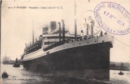 44-SAINT NAZAIRE -PAQUEBOT  "CUBA"    DE LA Cie G.T. CACHET POSTALE - Saint Nazaire