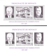 Tag Der Briefmarke 1987 Monaco Block 37 A+B ** 42€ Imperforiert Fürst Hojas Hb Blocs Philatelic M/s Sheets Bf Fürstentum - Collections, Lots & Series