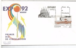 MADRID FDC SPD 1992 EXPO 92 SEVILLA - 1992 – Sevilla (Spain)