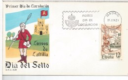 MADRID FDC SPD 1981 DIA DEL SELLO CORREO A PIE TRANSPORTE - Sonstige (Land)