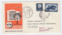 Netherlands/Vietnam KLM FIRST FLIGHT COVER 1959 - Airmail