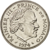 Monnaie, Monaco, Rainier III, 5 Francs, 1974, SPL, Copper-nickel, KM:150 - 1960-2001 Nieuwe Frank