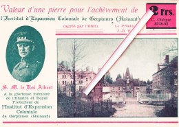 Valeur D'une Pierre Pour L'achèvement De "L'Institut D'expansion Coloniale De GERPINNES - Carte Colorée - Gerpinnes