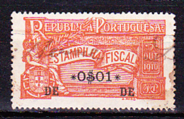 FISCAUX / REVENUES - ESTAMPILHA FISCAL / PORTUGAL - 5 OUT. 1910 - 0$01 - Usati