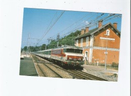 ST GERMAIN LES BELLES (87) 440 TRACTE PAR LA CC 6504 UN TRAIN PARIS AUSTERLITZ/TOULOUSE MATABIAU TRAVERSE LA GARE 1991 - Saint Germain Les Belles