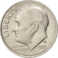 Monnaie, États-Unis, Roosevelt Dime, Dime, 1987, U.S. Mint, Philadelphie, TTB+ - 1946-...: Roosevelt