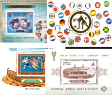 London 1966 Fußball-WM Flaggen Mongolei Blocks 11 22 A89+282 **/o 120€ S/s Sport Football Soccer Sheets Bf Mongolia - 1966 – Engeland