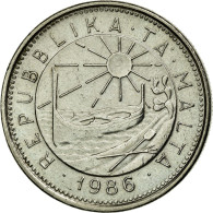 Monnaie, Malte, 10 Cents, 1986, TTB, Copper-nickel, KM:76 - Malte