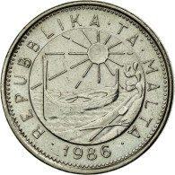 Monnaie, Malte, 10 Cents, 1986, TTB, Copper-nickel, KM:76 - Malta