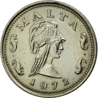 Monnaie, Malte, 2 Cents, 1972, British Royal Mint, TTB+, Copper-nickel, KM:9 - Malta