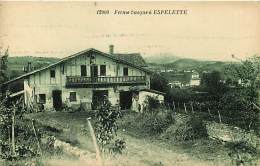Delcampe - - Pyrenees Atlantiques -ref- A391 - Espelette - Ferme Basque - Fermes - Batiments Et Architecture -  Carte Bon Etat - - Espelette
