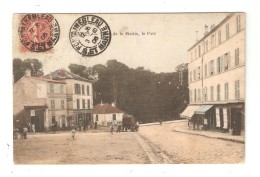 CPA  91  Bièvres - Place De La Mairie, Le Parc - Simi-Aquarelle Animation Maisons Attelage 1905 - Bievres