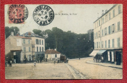 CPA  91  Bièvres - Place De La Mairie, Le Parc - Simi-Aquarelle Animation Maisons Attelage 1905 - Bievres