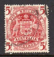 Australia 1948-56 5/- Coat Of Arms Definitive, Used (SG 224a) - Gebraucht