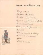 05187 "MENU DU 6 FEVRIER 1889 - MONSIEUR CHATELANAT" DOCUMENTO ORIGINALE. - Menus