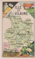 Pub Chicorée A LA BELLE JARDINIERE  Carte GEO  6.5x10.5  ILLE & VILAINE  (35) - Geographie