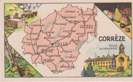 Pub Chicorée A LA BELLE JARDINIERE  Carte GEO  6.5x10.5  CORREZE  (19) - Géographie