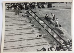 VIGNETTE JEUX OLYMPIQUES J.O BERLIN OLYMPIA 1936 PET CREMER DUSSELDORF BILD 93 NATATION 100 METRES - Trading-Karten