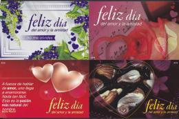 2016-EP-2 CUBA 2016 POSTAL STATIONERY. COMPLET SET. SAN VALENTIN DAY. 14 DE FEBRERO. DIA DE LOS ENAMORADOS. - Storia Postale