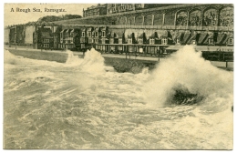 RAMSGATE : A ROUGH SEA / POSTMARK - RAMSGATE / ADDRESSES - EASTBOURNE, EAST STREET - Ramsgate