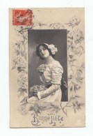 Jolie Fillette, Portrait, Fleurs, Noeud Dans Les Cheveux, 1912, Bonne Fête, éd. RPH 3068/4 - Portraits