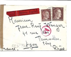 Lettre Par Express   De Berlin Vers Lyon   Du 27 08 - 1943 - Cartas & Documentos