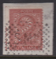 San Marino 1862 Italian Stamp Used In San Marino 2c Ewd Used On Piece - ...-1877 Prephilately