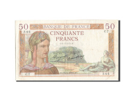 Billet, France, 50 Francs, 50 F 1934-1940 ''Cérès'', 1934, 1934-11-15, TB+ - 50 F 1934-1940 ''Cérès''