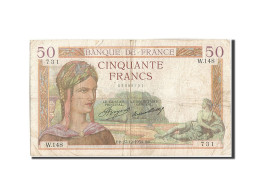 Billet, France, 50 Francs, 50 F 1934-1940 ''Cérès'', 1934, 1934-12-27, TB - 50 F 1934-1940 ''Cérès''