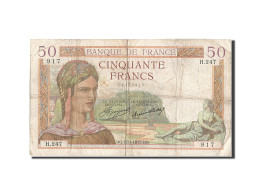 Billet, France, 50 Francs, 50 F 1934-1940 ''Cérès'', 1935, 1935-01-17, TB - 50 F 1934-1940 ''Cérès''