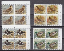 Iceland 1987 Birds 4v Bl Of 4  ** Mnh (29063) - Unused Stamps