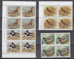 Iceland 1987 Birds 4v Bl Of 4  ** Mnh (29064) - Unused Stamps