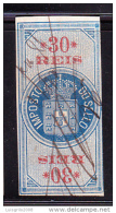 1868 - IMPOSTO DO SELLO - 30 REIS - MARGEM CURTA - Usado