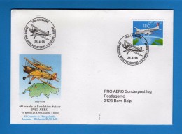 Svizzera - 1998 - PRO AERO - Vol Spécial Lausanne- Berne 25-04-1998 .    Vedi Descrizione - First Flight Covers