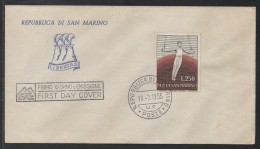 SAINT MARIN - SAN MARINO - SPORTS  / 1955 - ENVELOPPE PREMIER JOUR - FDC  / SASSONE # 419 (ref 6914) - Brieven En Documenten