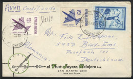 GJ.1148B + 1430 + 1434, On A Registered Cover Sent From Mar Del Plata To Germany On 19/SE/69, VF! - Sonstige & Ohne Zuordnung