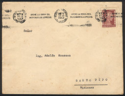 Cover Franked By GJ.1005A, Machine Cancel With Slogan Topic LEPROSY, Sent From Buenos Aires To Santo Pipo... - Sonstige & Ohne Zuordnung